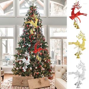 Christmas Decorations Fashion Creative Merry Silver Gold Xmas Baubles Tree Ornament Reindeer Party Decor HangingChristmas