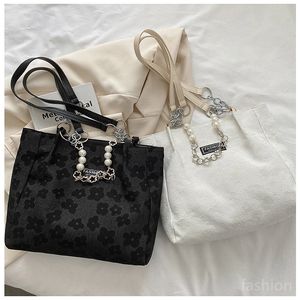 HBP Women Torba duża pojemność torebka torebki Kobiety Modne Krzyżowe torebki Body Pearl Pierścień Canvas Pu Bags B18