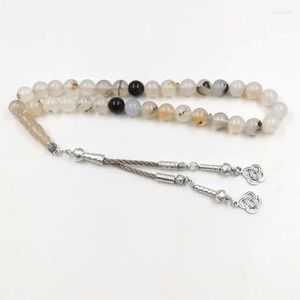 Strand Men Tasbih NATURA AGATES SPONES 33 66 99BEADS JOIXAS MULIONES ROSÁRIOS ARÁBIA ALASUDIA MISTA MISBAHA MIRES BRACELAS DE ORAÇÃO MANBOL