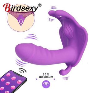 Sex Appeal Massagegeräte Frauen Dildos Schmetterling Vibrator Spielzeug für Frauen App Fernbedienung Bluetooth weibliche Paare Männlich