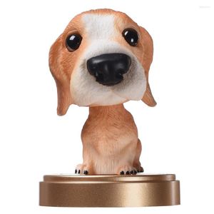 Innenarchitektur nicken Hund Ornamente Mini Bobble Head Toys für Autodekoration Pug Bobblehead Welpe Figur Dashboard