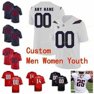 Sj NCAA College Jerseys Arizona Wildcats 38 Dante Smith 4 Rhett Rodriguez 42 Brooks Reed 48 Rob Gronkowski Custom Football Stitched