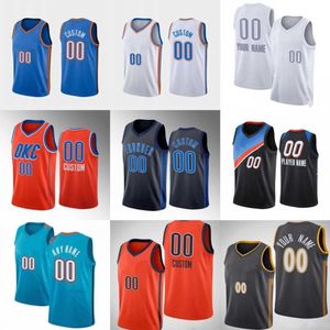 2022-23 Custom Printed New Season Basketball Jersey 7 Chet Holmgren 2 Shai Gilgeous-Alexander 15 Derrick Favors 3 Josh Giddey 33 Mike