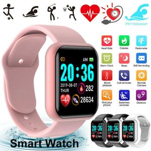 Relógios de pulso D20 Smart Digital Watch Men Men com rastreador de fitness de controle remoto de controle remoto da frequência cardíaca para telefones Android iOS 0924
