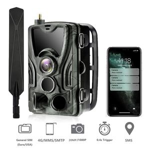 사냥 카메라 Suntekcam HC-801 시리즈 APP 제어 4G 20MP 1080P 트레일 카메라 무선 야생 동물 0.3S 트리거 야간 투시경 220923