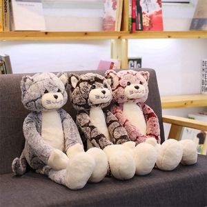 Плюшевые куклы 1pc 5090cm kawaii кошки плюшевые игрушки милые чучела животных Пушистые кошки кукол мягкие детские игрушки детские детские подарки на рождественские подарки 220923