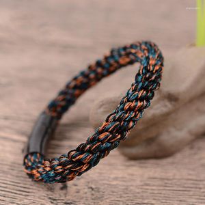 Charm Bracelets BOEYCJR Colorful Outdoor Camping Bangles & Fashion Jewelry Handmade Parachute Cord Braided Rope Bracelet For Men