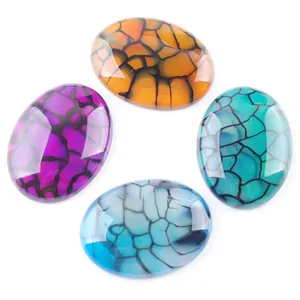 Dragon Dragon Natural Stone Gemstones 4x40mm Oval Cabochon Cab No Drill Hole for Jewelry Finding Handmade Decoration Craft Jewelry BU321