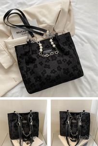 HBP Womens Bag stor kapacitet Lady Handbag Women mode Cross Body Pures Pearl Ring Canvas Pu Bags B16