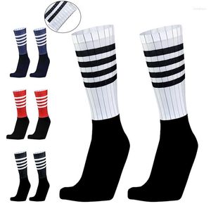 Sports Socks Pro Bike Team Cycling Män Kvinnor Sömlös anti Slip Stripe Sport Calcetines Ciclismo