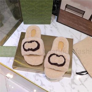 Women Fur Slippers Slide Sandal Slipper Mullers Wool Designer Thick Bottom Light Brown Merino Fashion Apartment Flat Muller Heel Winter SexyTop