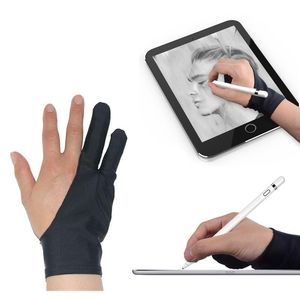 Tek Kullanımlık Eldivenler İki Yüzeyli Sanatçı Anti-Touch Tordu Başlığı Tablet Sol El Sol Kırılan iPad Ekran Masa Parmağı çizmek için