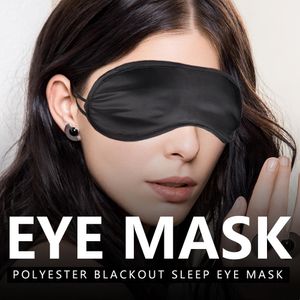 Black Eye Mask Polyester Sponge Shade Nap Cover Blindfold Mask for Sleeping Travel Masks 4 Layer wholesale