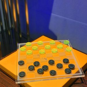 Ilivi Monogram Solitaire Chess Checkers Europeiska exklusiva spel Luxury Classical Pedagogiska leksaker Europe Br￤dspel Single Peg Diamond Move Ability Toy Gift