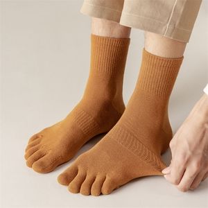 Men's Socks 3 Pair Toed Fashion Sports Running Toe Solid Color Casual Business Cotton Fingers For Man SIZE 3945 220923