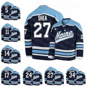 Gla 34 Eduards Tralmaks Maine Black Bears College hockey jersey Adam Dawe Jacob Schmidt Svejstrup Mitchell Fossier Patrick Shea Ryan Smith Tim