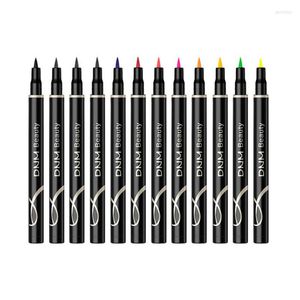 Eyeliner 12 Colors Not Blooming Sweat-proof Waterproof Long-lasting Liquid Transparent Shining Matte Color Pen TSLM1