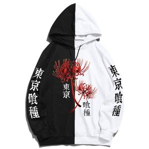 Erkek Hoodies Sweatshirts Japon Anime Hoodie Tokyo Ghoul Örümcek Zambak Erkekler Kadın Harajuku Sweatshirt Sonbahar Unisex Moda Sokak Giyim Kanekiken Tops 220924