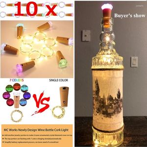 Saiten 10 Sätze Flaschenkorken Kupferdraht LED-Lichterketten für Wein-DIY-Bastelprojekte Weihnachts- und Hochzeitsdekor