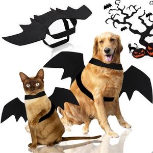 猫のコスチューム犬のためのハロウィーンペットバットウィングスドッグドレスアップアクセサリーパーティー子犬棟