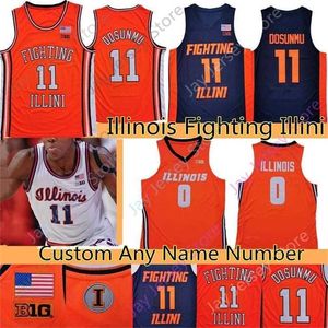 Mitch 2021 Illinois Fighting Illini Basketball Jersey NCAA College Ayo Dosunmu Kofi Cockburn Trent Frazier Da'monte Williams Adam Miller Andre