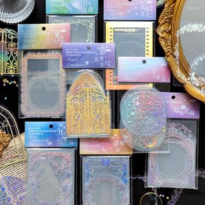 Vattentät glitter laser collagekortmaterialpapper för scrapbooking DIY Craft Journaling Supplies