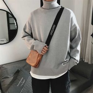 Erkek Sweaters Erkek Boyut Boy Yavurucu Kış Kore Fashions Pullover Harajuku Siyah Örgü 220923