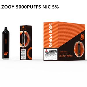 Original Vape Pen Electronic Cigarettes Zooy 5000 Puffs laddningsbara vid den nedre cigaretten Deivce med Mesh Coil 650mAh Batteri 12 ml vs randm 20 mg 50 mg