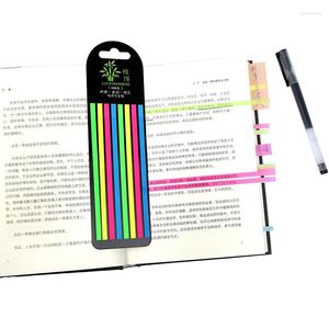 160pcs Color Transparent Fluorescent Index Tabs Flags Sticky Note Stationery