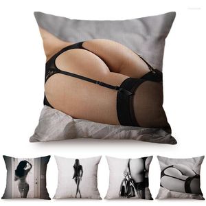 Pillow Sexy Woman Ass Pattern Cover Elegant Lady BuCharming Artwork Decoration Cool Man Room Sofa Case Car Kussenhoes