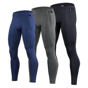 Men's Pants Gym Compression Tights Men Fitness Stretchy Pocket Crossfit Sport Leggings Running Quick-drying Rashguard Training Workout 220924