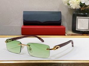 Mens Designer Óculos de Sol Mulheres Homens Mulheres C Decoração Polarizada Sunglass Carti UV4 Eyewear Marca de Luxo Óculos de Sol Ouro Metal Frame Madeira Polaroid Óculos Lunettes