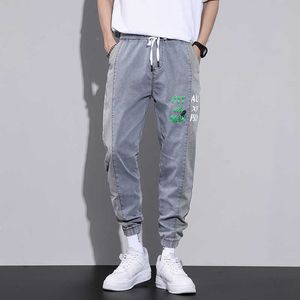 Męskie dżinsy Summer Men Modne Spodnie Harem Casual Hip Hop Streetwear Harajuku joggers dresowe spodnie dżinsowe spodnie plus rozmiar M 5xl 220923