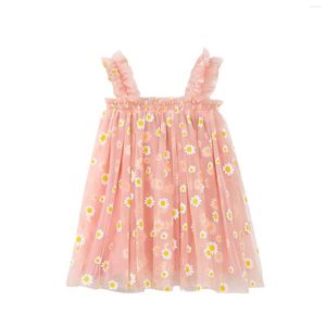 Abiti da ragazza Toddler Girls Birthday Daisy senza maniche Beach Tutu casual Baby Princess Floral 1-6Y Love Dress