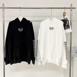 Kadın Hoodies Sweatshirts Yüksek Versiyon Kırık Köpük Kilit Kilitli Yıkayıcı Gevşek Kapşon Hoodie Hem erkekler hem de kadınlar