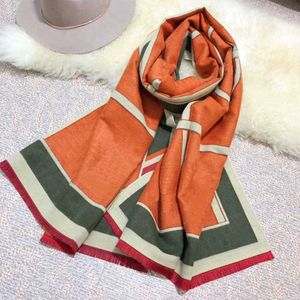 Designer Scarf Mens Womens Scarves Classic Cotton Cashmere Scarfs Luxury High Quality Letter Flowet Filt Autumn Winter Shawl Size 70x180cm No Box