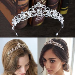 Nakrycia głowy ślubne korony biżuteria do włosów Akcesoria dla nowożeńców Kobiety barokowe kryształ kryształowy tiarę pannę młodą królową koronę prezent