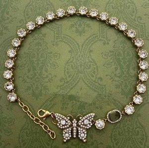 Women Fashion Chain Choker Gold Necklace Designer Stainless Steel Punk Brand Letter Bracelets Necklaces Hip Hop Pendant Jewelry Set