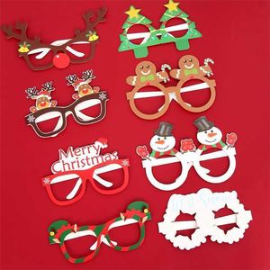 Christmas Decorations Santa Claus Glasses Merry For Home Drop Ornaments Xmas Navidad Gifts Year 220926