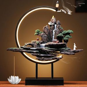 Fragrance Lamps Circle High Mountain Backflow Incense Burner Lamp Flowing Water Stick Holder Smoke Waterfall Burners Gift