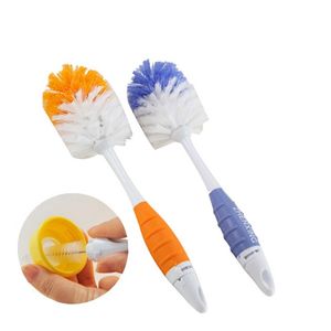 Infant Child Milk Feed Bottle Nipple Pacifier Nozzle Tube Cleaning Brush 2 in 1 Baby Nylon Bottles Brushes for Cleaning Kids 20220926 E3