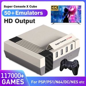 Oyun Denetleyicileri Joysticks Retro Süper Konsol X Cube Mini/TV Video Oyun Konsolu PSP/PS1/DC/N64 WiFi HD Çıktı, 117000 Oyunlu Dahili 50 Emülatör T220916