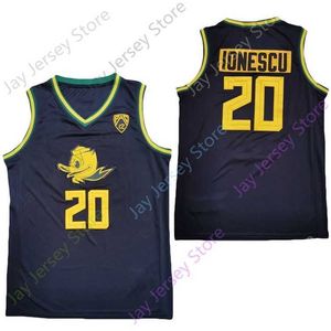 MITCH 2020 NEW NCAA OREGON DUCKSジャージ20 IONESCUカレッジバスケットボールジャージーグリーンブラックサイズ青年アダルト刺繍