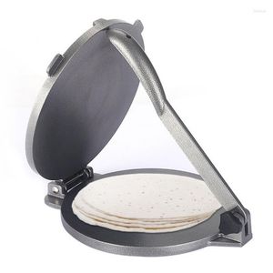 Tischsets Edelstahl Tortilla Teig Gebäckpresse Maker Pan Langer Griff faltbar DIY für Küche Pfannkuchen Kuchen Kochen