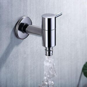 Bathroom Sink Faucets G1/2" Black/Chrome Plated Wall Mount Washing Machine Brass Faucet Mop Pool Garden Outdoor