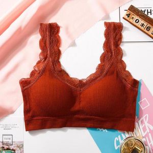 Bustiers Korsetts Damen BH Atmungsaktives Pad Sexy Unterwäsche Sport Tops Porno Female Intimates Bralette Mode Bequemes Tube Top Push Up