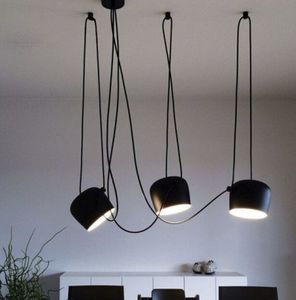 Nowoczesne lampy wiszące bębny sufit LED Hanglamp Spider Industrial Lights do restauracji kuchenki nordyc