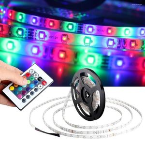 Şeritler 5m 300 LED şerit ışığı SMD 2835 3528 RGB String Bant lambası Su Geçirmez Esnek IR uzaktan kumanda Beyaz Kırmızı Mavi Şerit