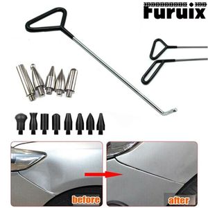 Professional Hand Tool Sets FURUIX Paintless Dent Repair Push Rod Hoo Removal Kits 8/5Piece Tap Heads