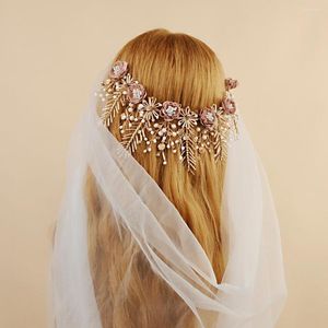 Headpieces ZMHP218 Bruid Haar sieraden met Shell Flowers Wedding Accessoires Bridal Tiara Hoofddeksels